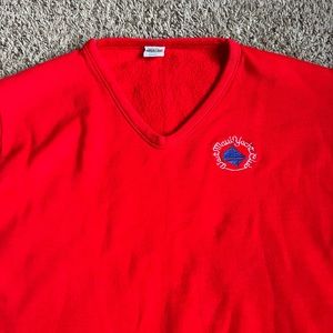 Vintage Crazy Shirts V-neck Sweater West Maui Yacht Club Red small